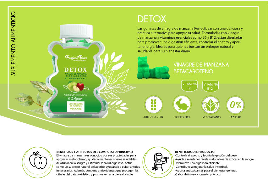 DETOX VINAGRE DE MANZANA PERFECT BEAR