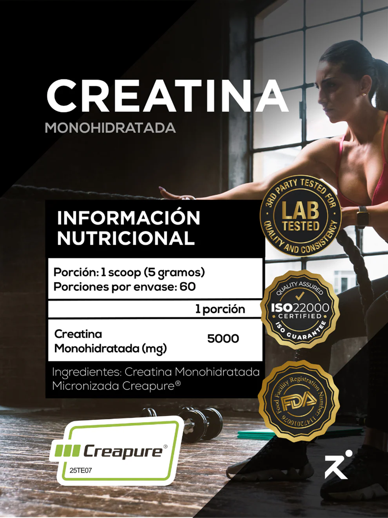 Información nutricional Creatina Creapure®
