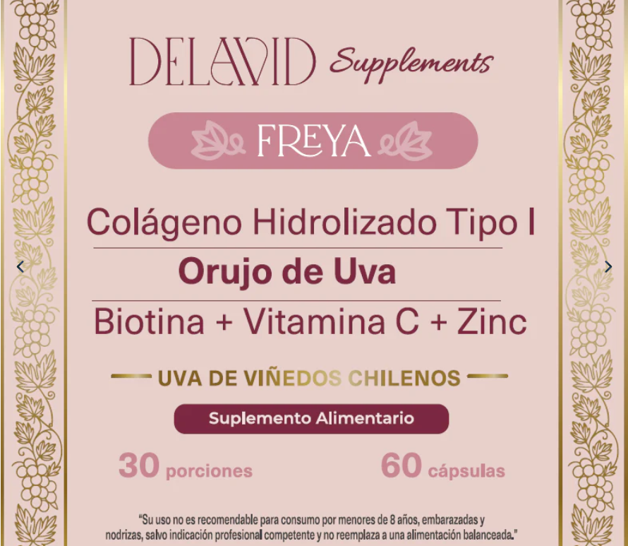 COLÁGENO FREYA + BIOTINA + VITAMINA C + ZINC