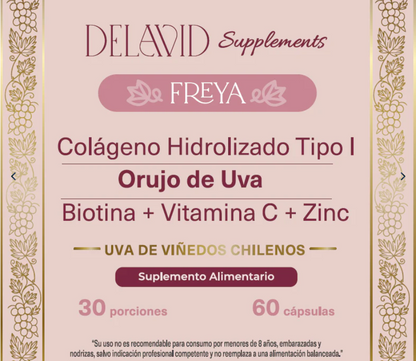 COLÁGENO FREYA + BIOTINA + VITAMINA C + ZINC