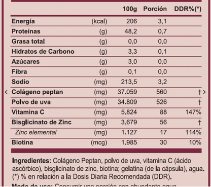 COLÁGENO FREYA + BIOTINA + VITAMINA C + ZINC