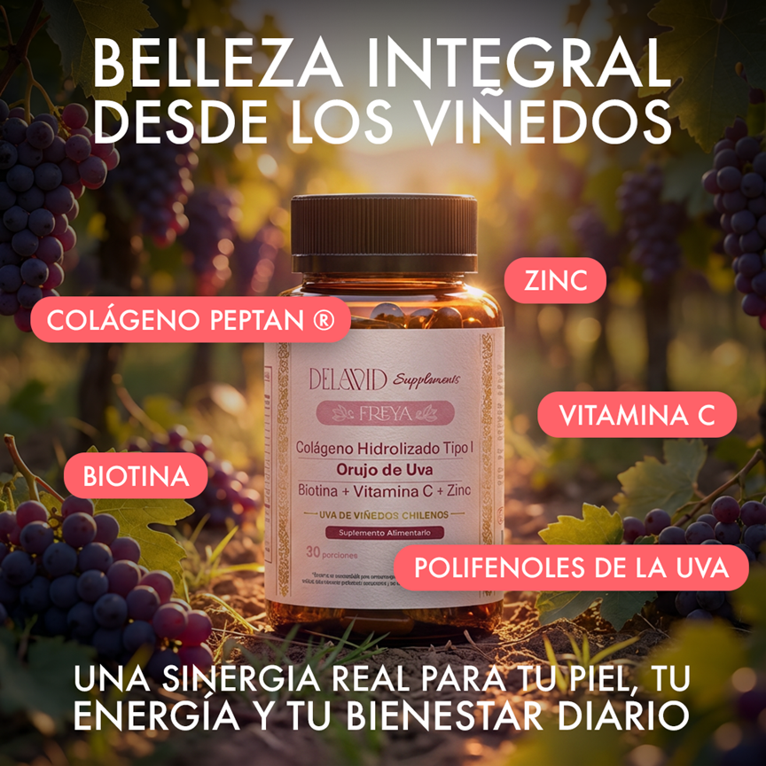 COLÁGENO FREYA + BIOTINA + VITAMINA C + ZINC