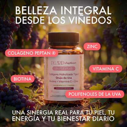 COLÁGENO FREYA + BIOTINA + VITAMINA C + ZINC