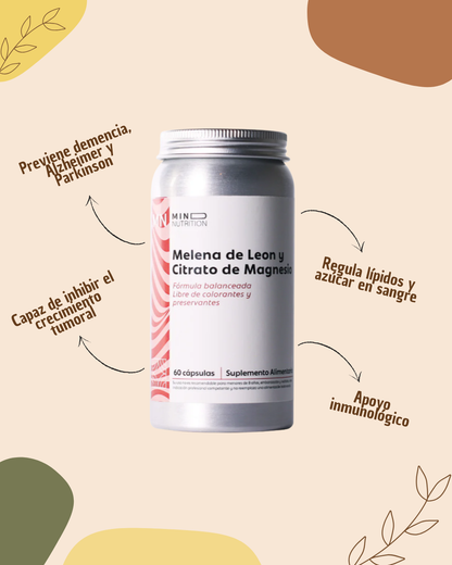 MELENA DE LEÓN + CITRATO DE MAGNESIO + VITAMINA B6
