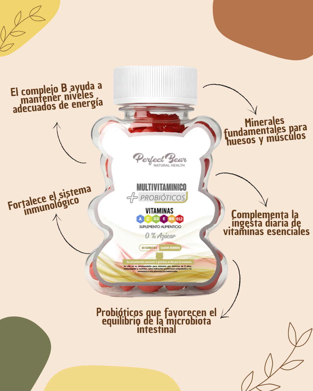 MULTIVITAMÍNICO + PROBIÓTICOS GUMMIES PERFECT BEAR